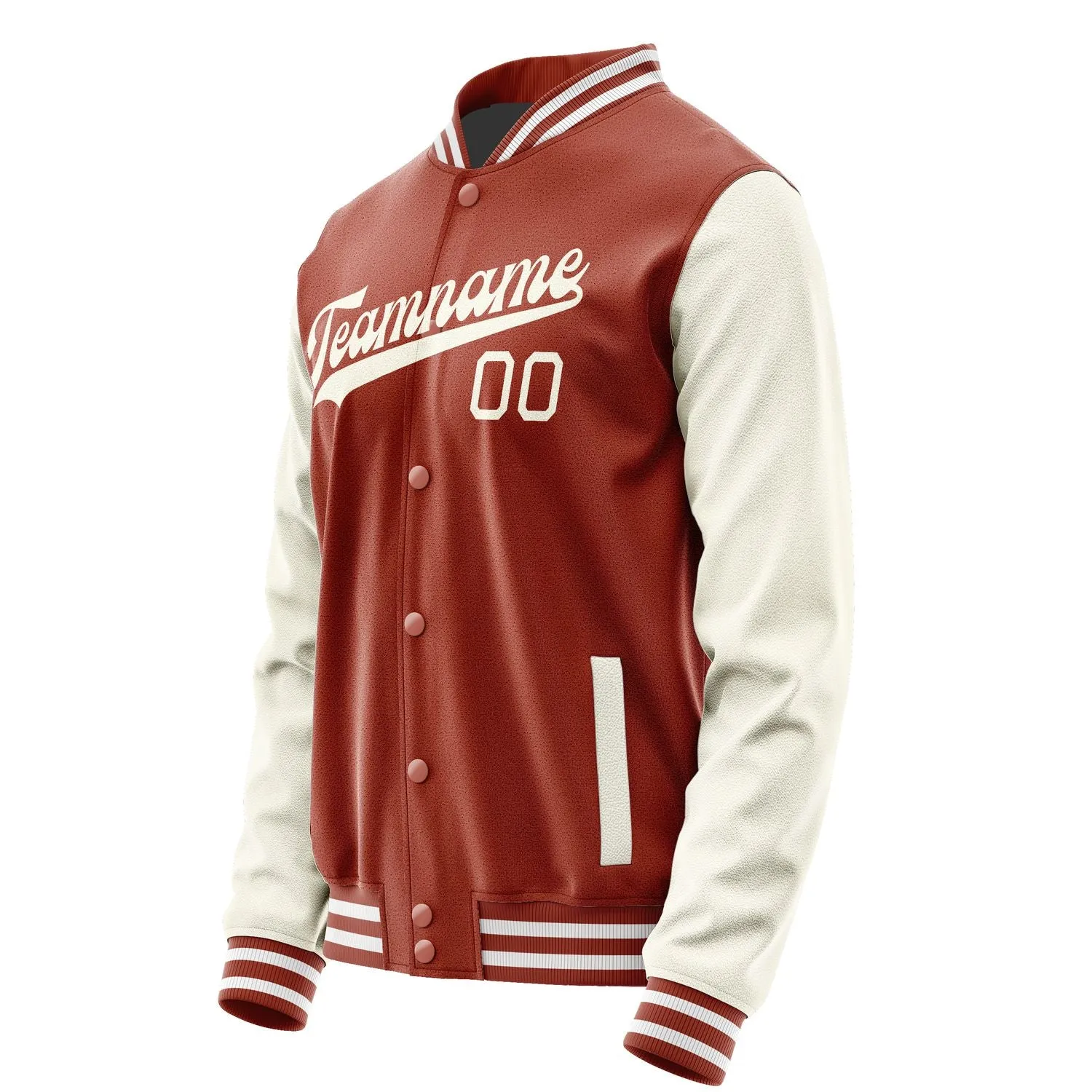 Custom Coral Red Cream Jacket sold by Tailorly product image thumbnail 2