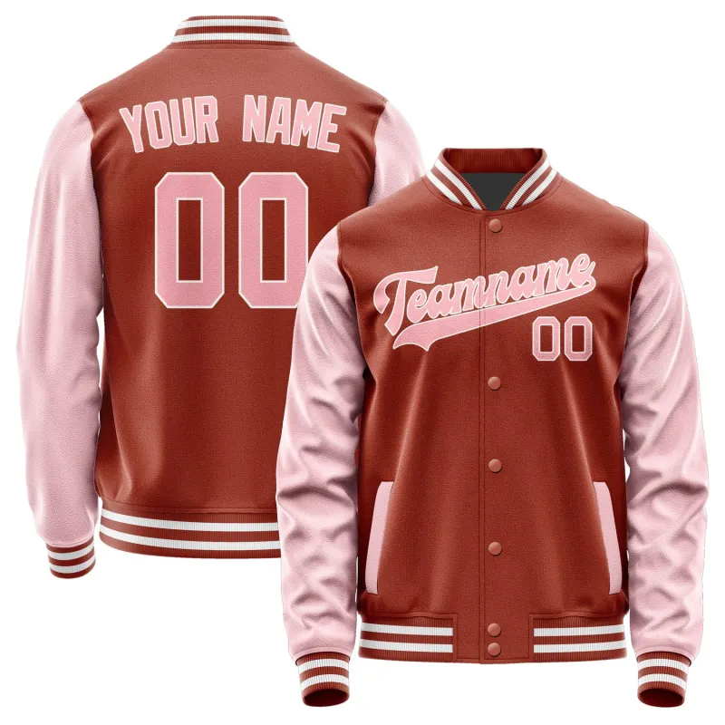 Custom Coral Red Light Pink Jacket sold by Tailorly