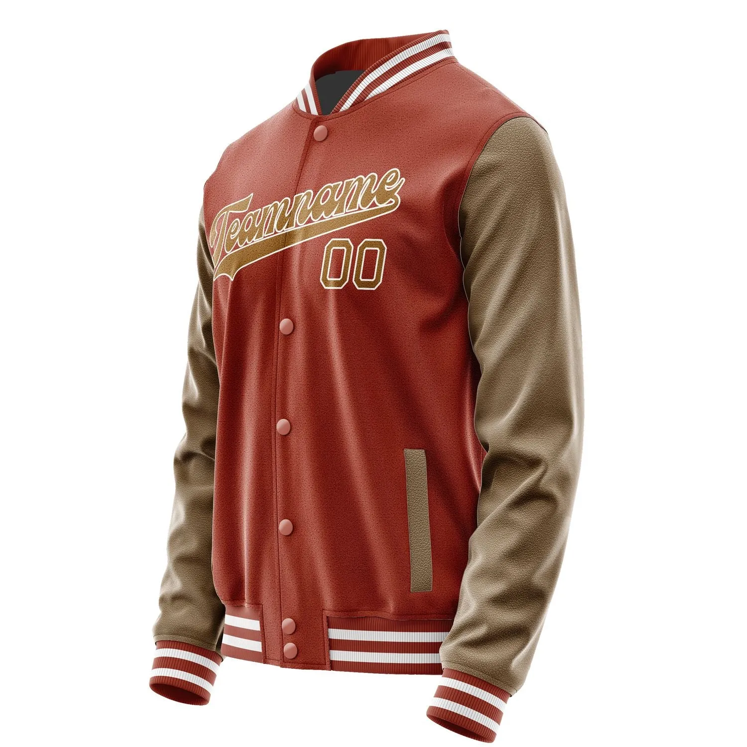 Custom Coral Red Khaki Jacket sold by Tailorly product image thumbnail 2