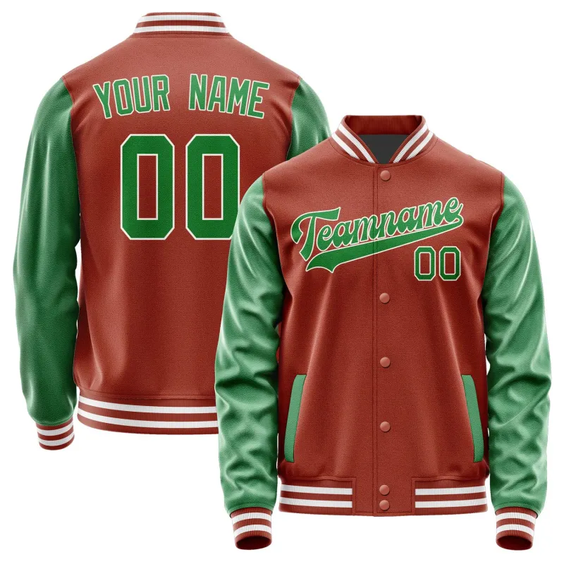 Custom Coral Red Emerald Green Jacket sold by Tailorly
