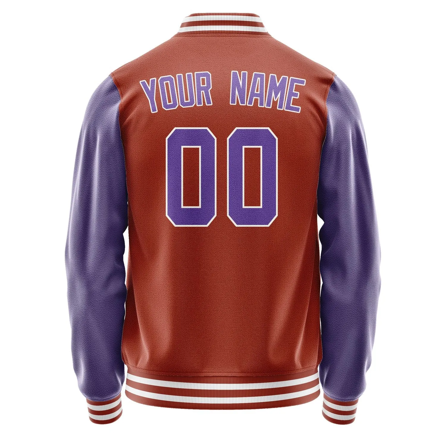 Custom Coral Red Light Purple Jacket sold by Tailorly product image thumbnail 3