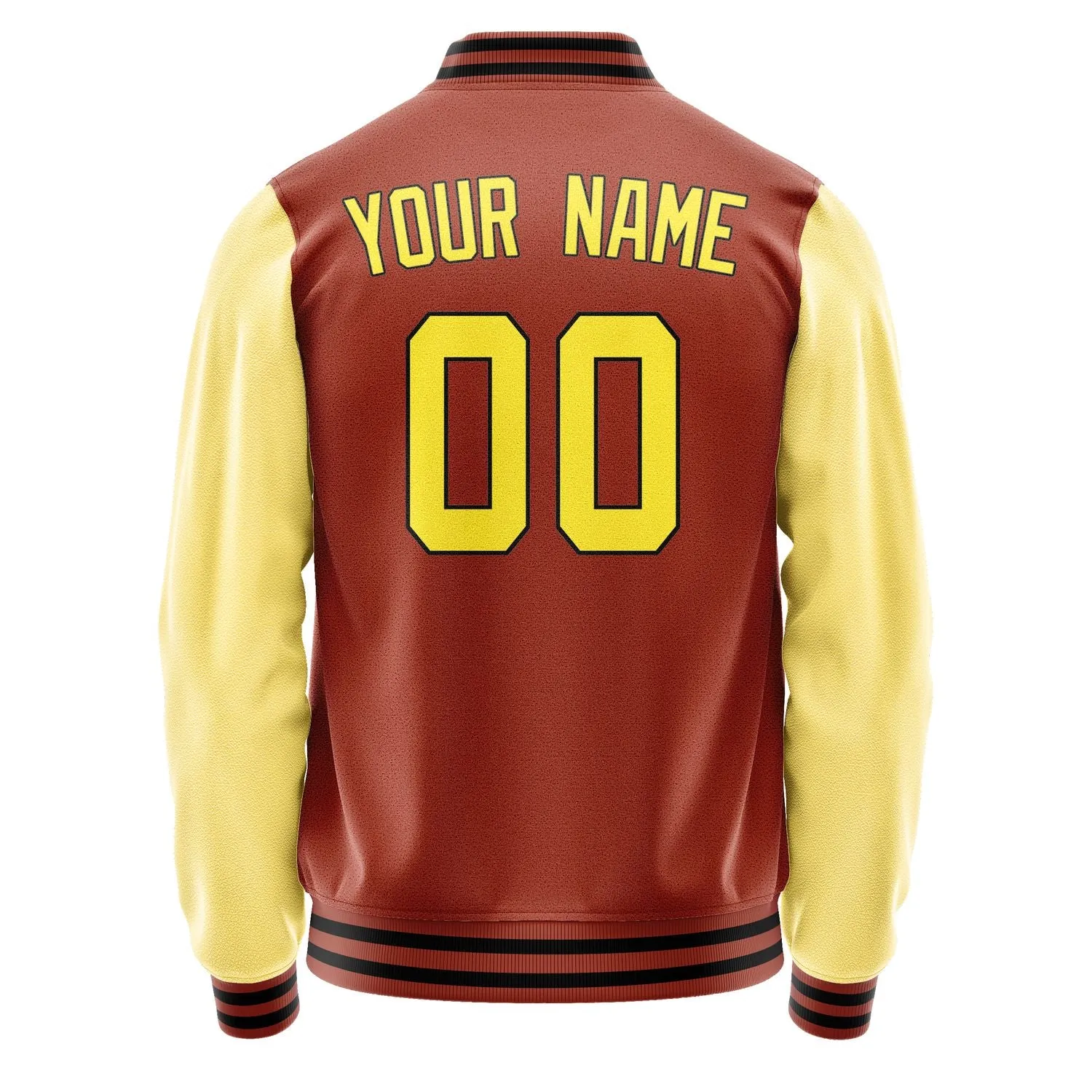 Custom Coral Red Light Yellow Jacket sold by Tailorly product image thumbnail 3