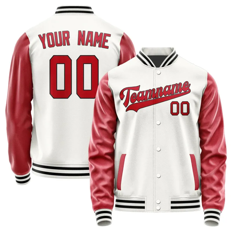 Custom White Red Jacket sold by Tailorly