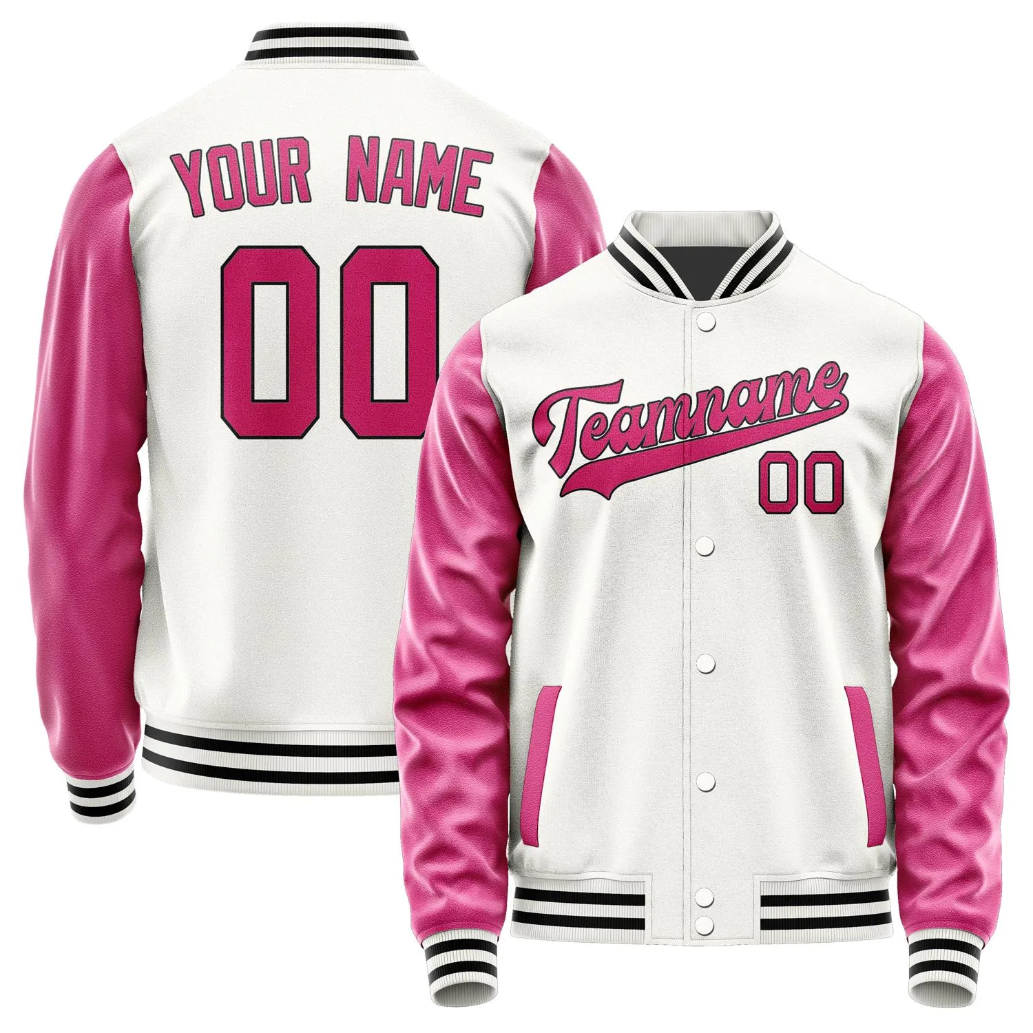Custom White Pink Jacket sold by Tailorly