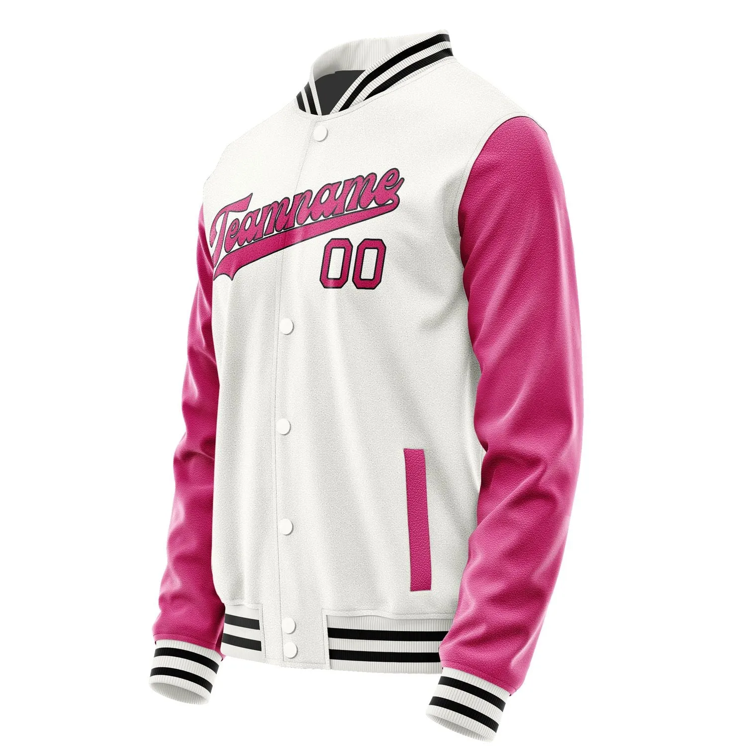 Custom White Pink Jacket sold by Tailorly product image thumbnail 2