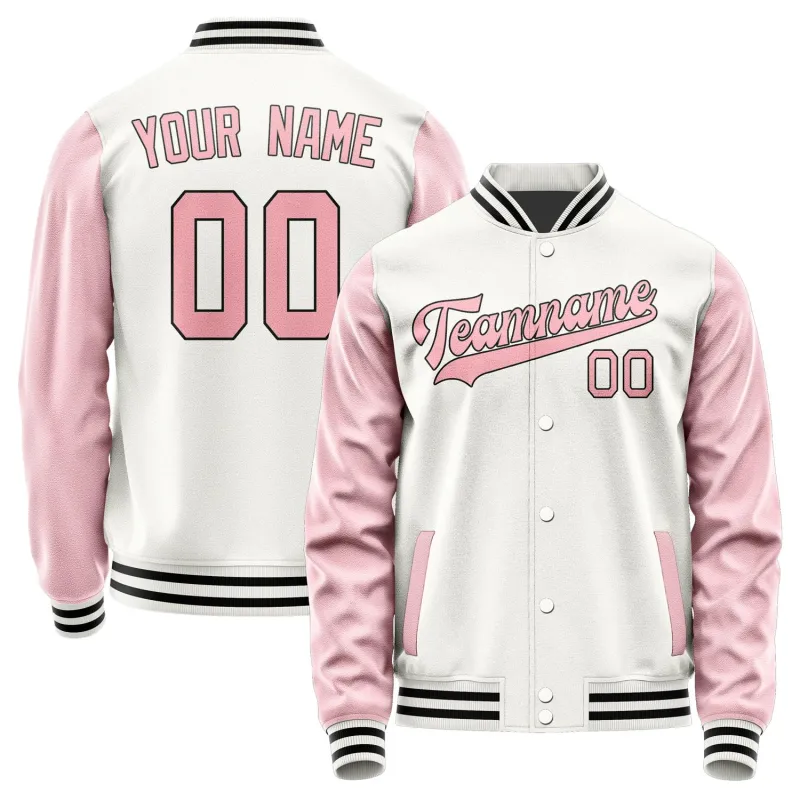 Custom White Light Pink Jacket sold by Tailorly