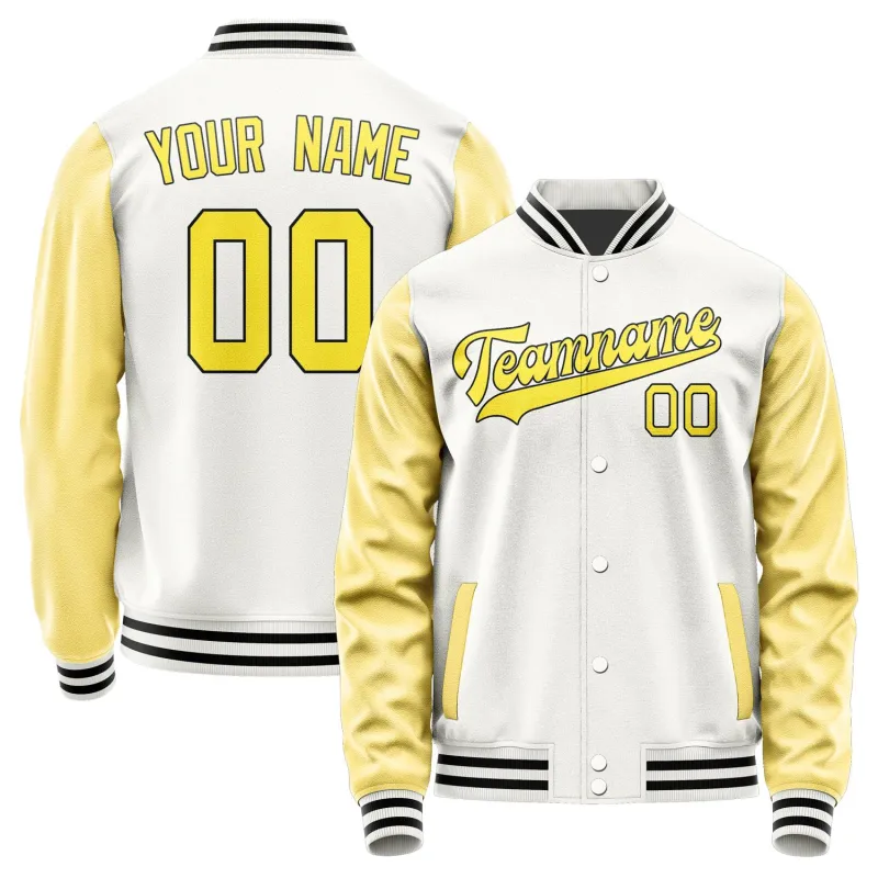 Custom White Light Yellow Jacket sold by Tailorly