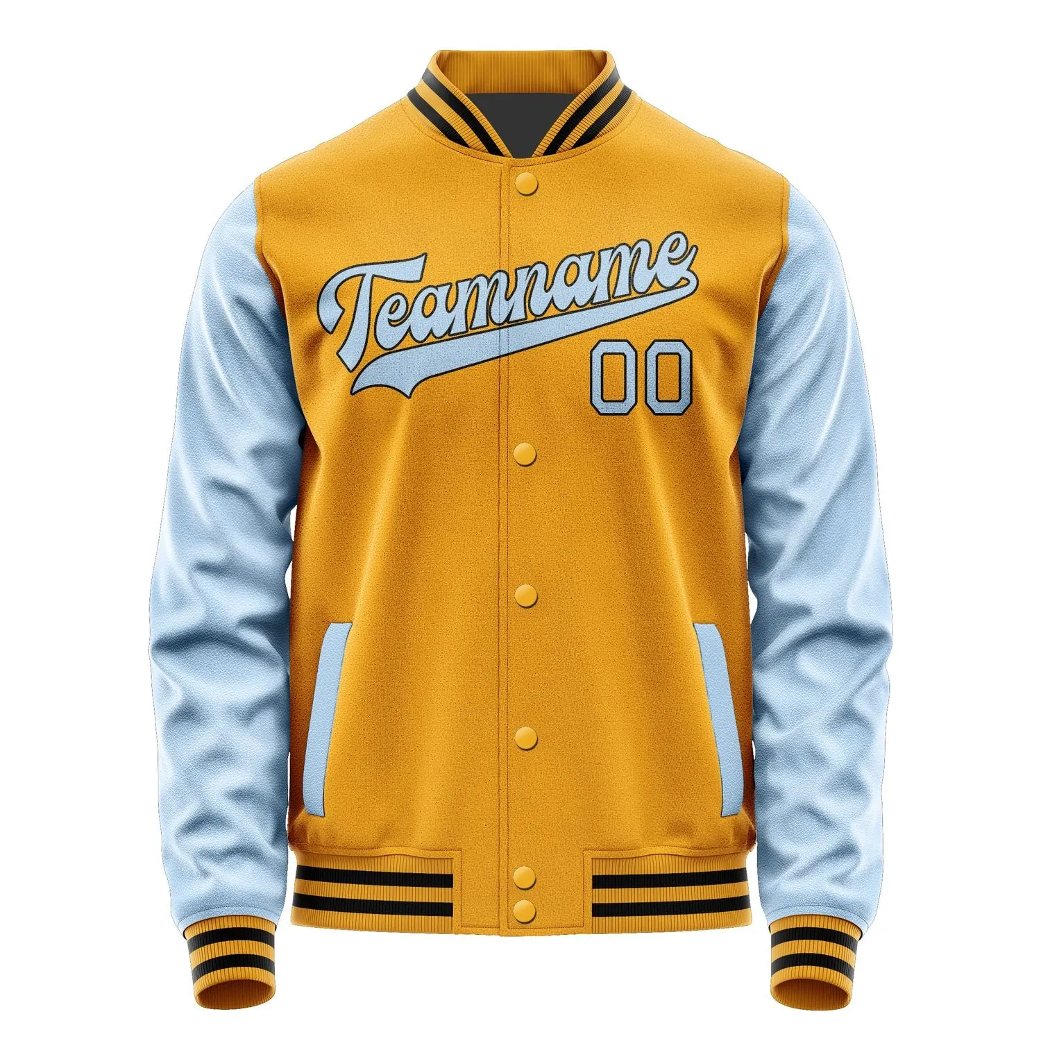 Custom Yellow Light Blue Jacket sold by Tailorly product image thumbnail 4