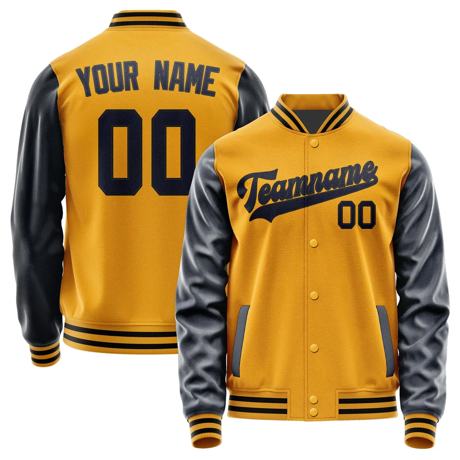 Custom Yellow Navy Jacket sold by Tailorly