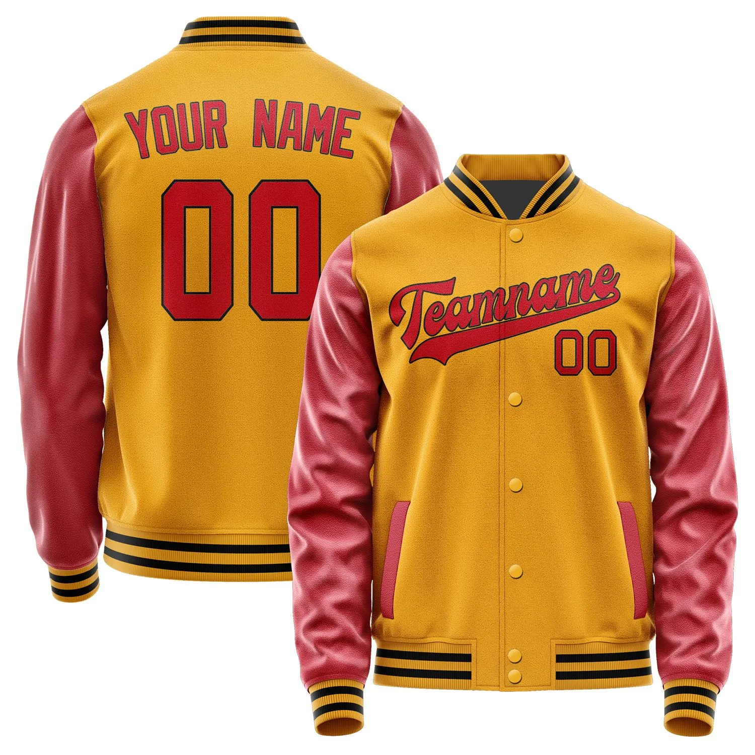Custom Yellow Red Jacket sold by Tailorly