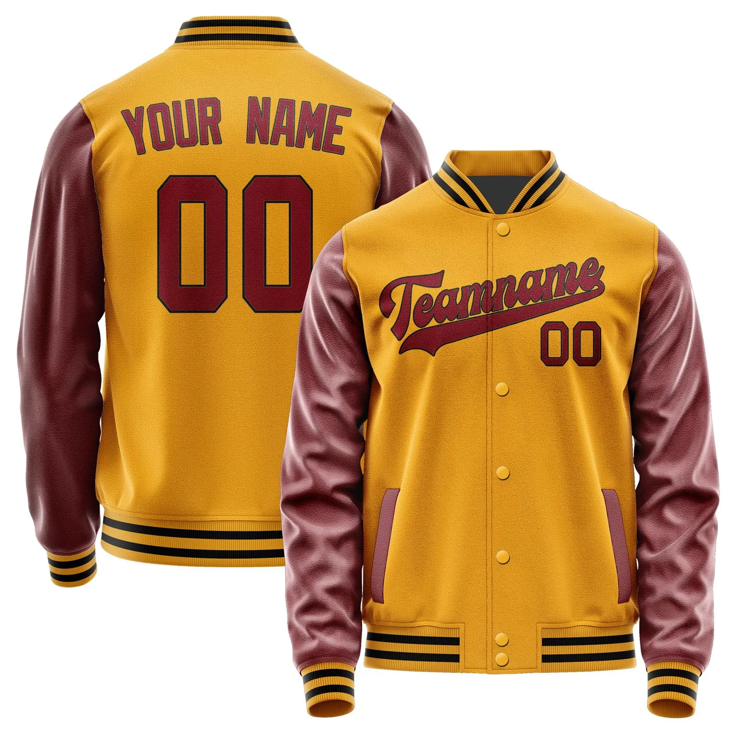 Custom Yellow Crimson Red Jacket sold by Tailorly