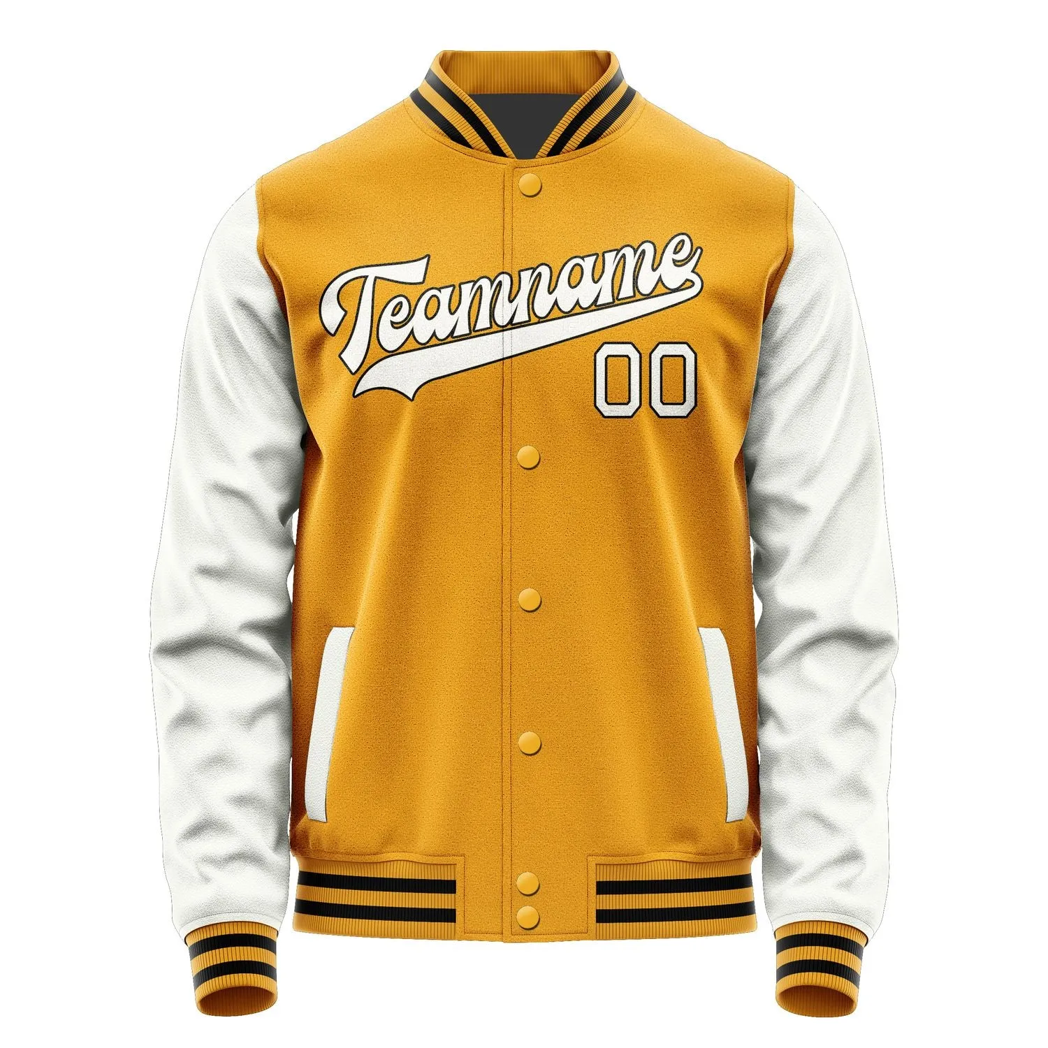 Custom Yellow White Jacket sold by Tailorly product image thumbnail 4