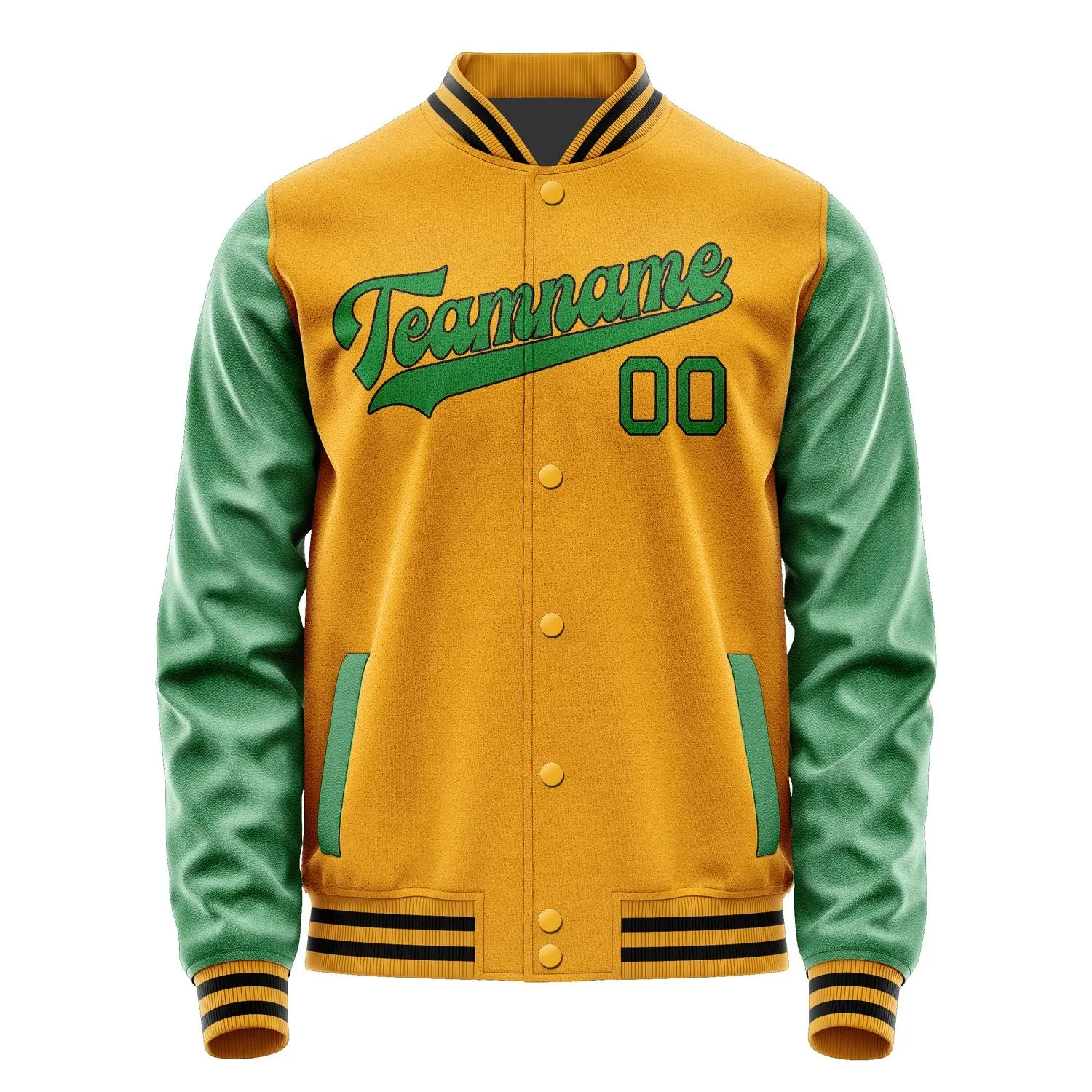 Custom Yellow Emerald Green Jacket sold by Tailorly product image thumbnail 4