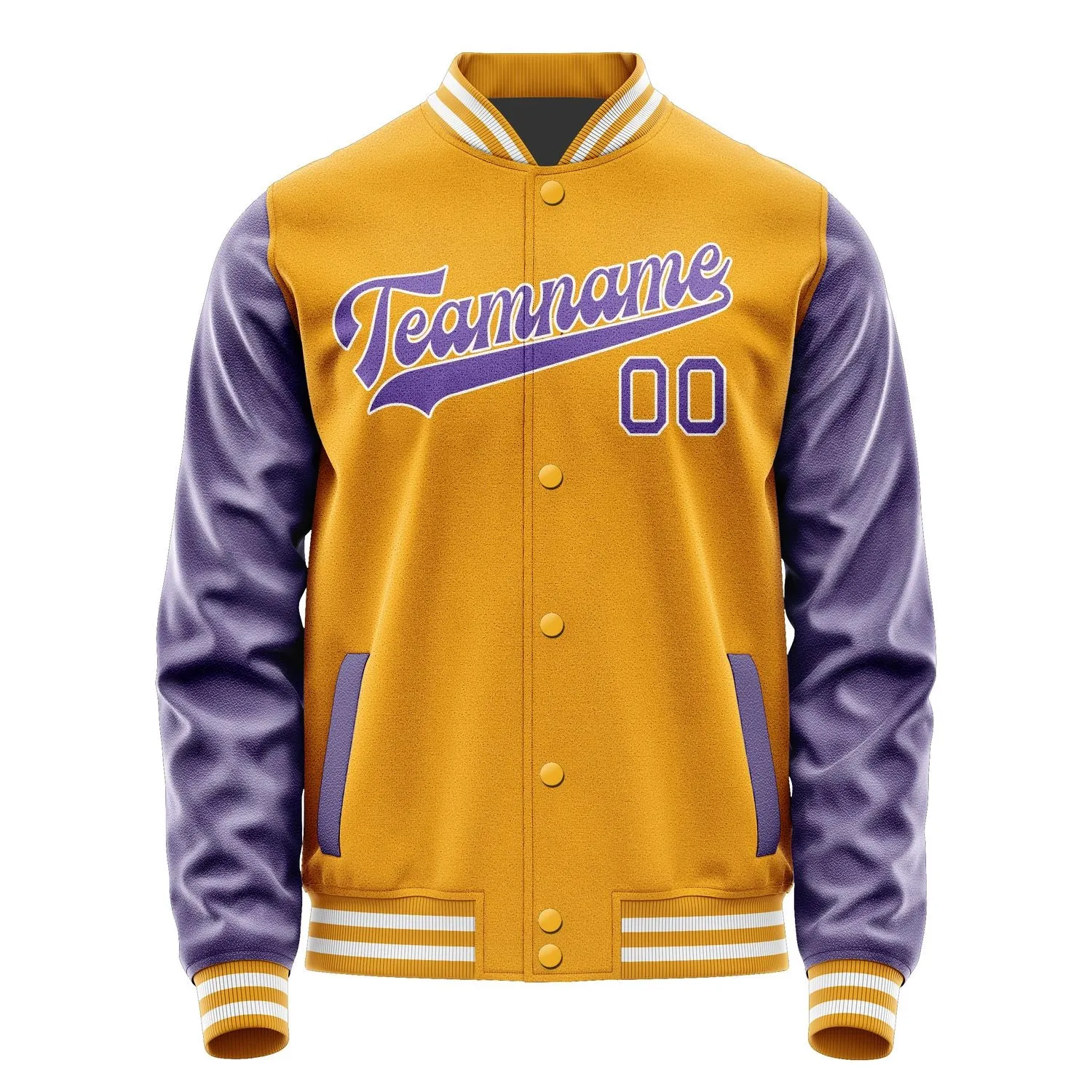 Custom Yellow Light Purple Jacket sold by Tailorly product image thumbnail 4