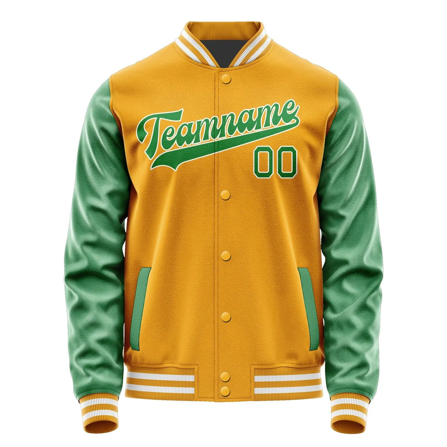 Custom Yellow Emerald Green Jacket sold by Tailorly product image thumbnail 4