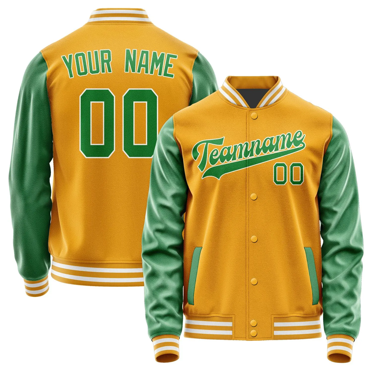 Custom Yellow Emerald Green Jacket sold by Tailorly