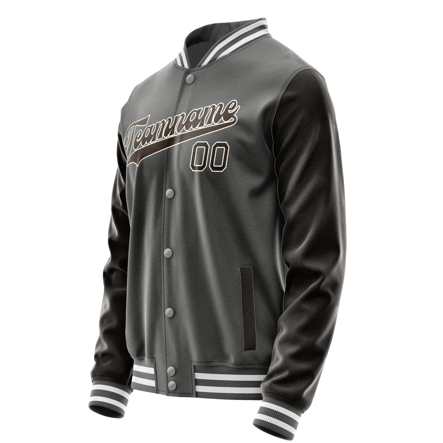 Custom Dark Grey Brown Jacket sold by Tailorly product image thumbnail 2