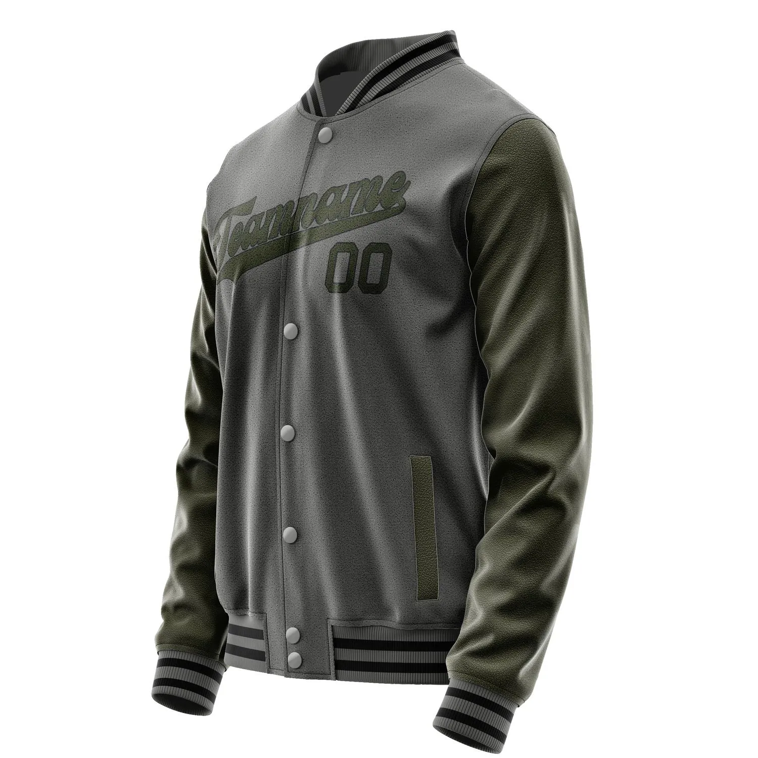Custom Dark Grey Olive Jacket sold by Tailorly product image thumbnail 2