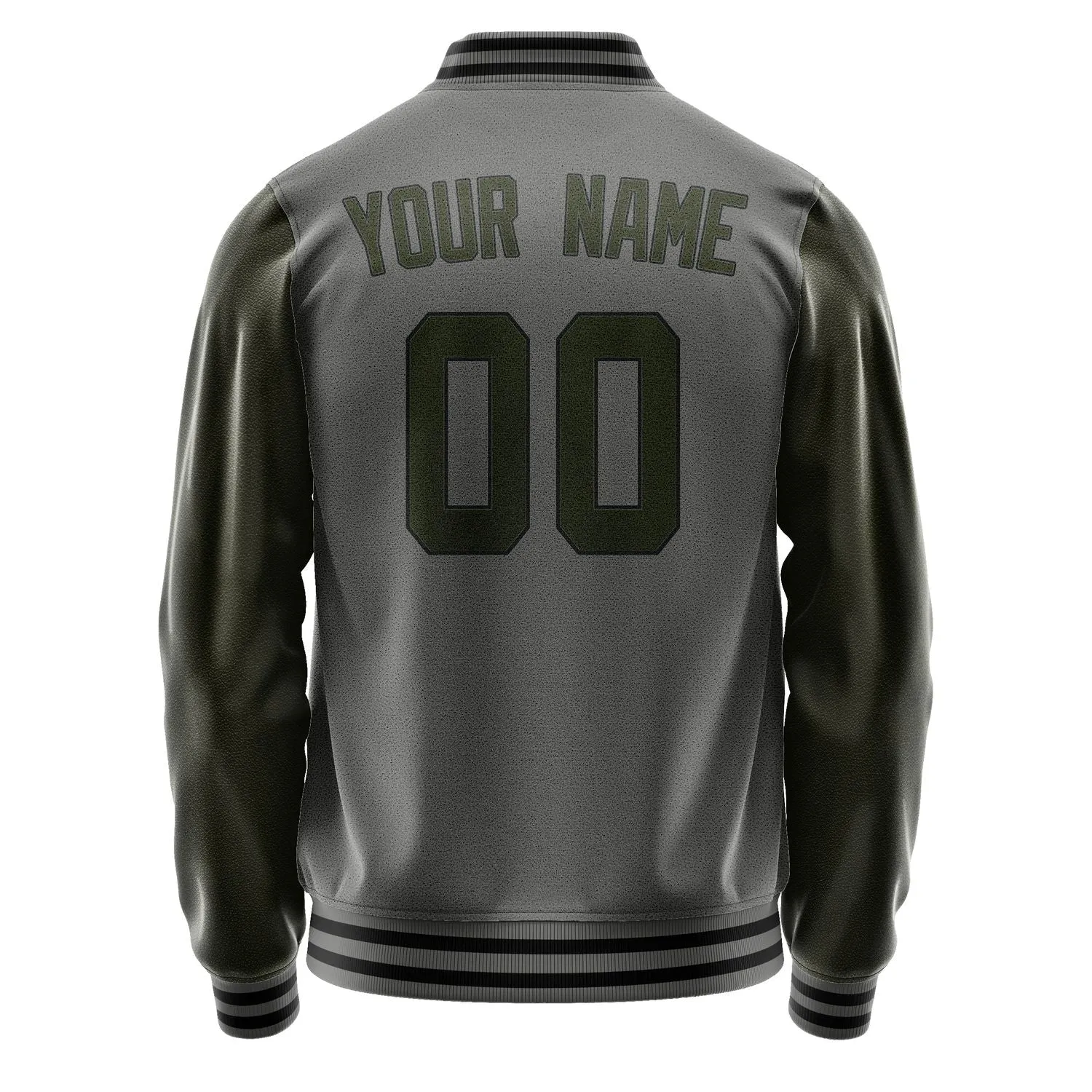 Custom Dark Grey Olive Jacket sold by Tailorly product image thumbnail 3