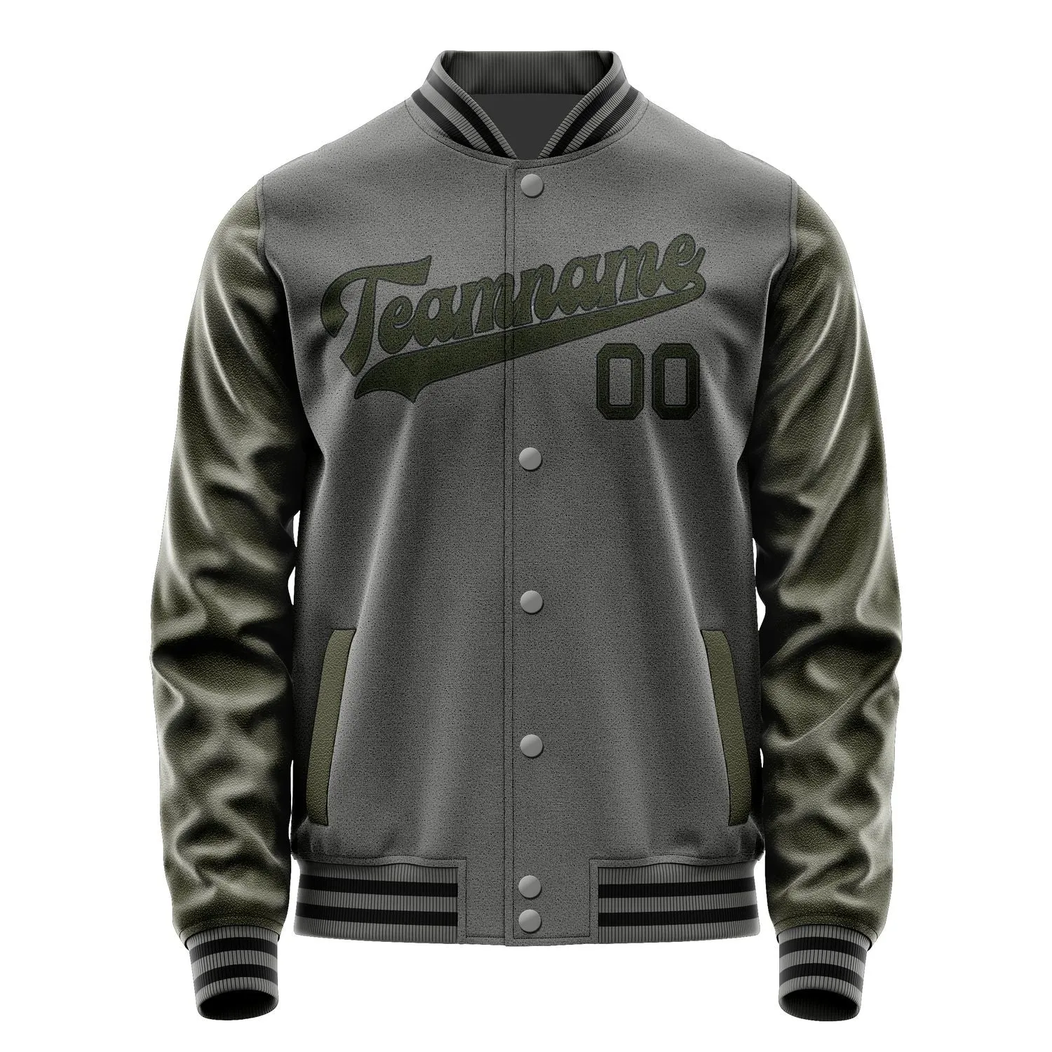 Custom Dark Grey Olive Jacket sold by Tailorly product image thumbnail 4