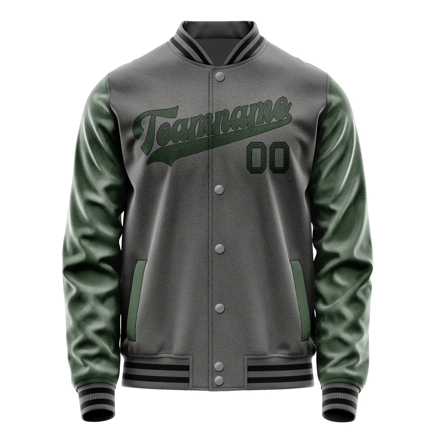 Custom Dark Grey Dark Green Jacket sold by Tailorly product image thumbnail 4