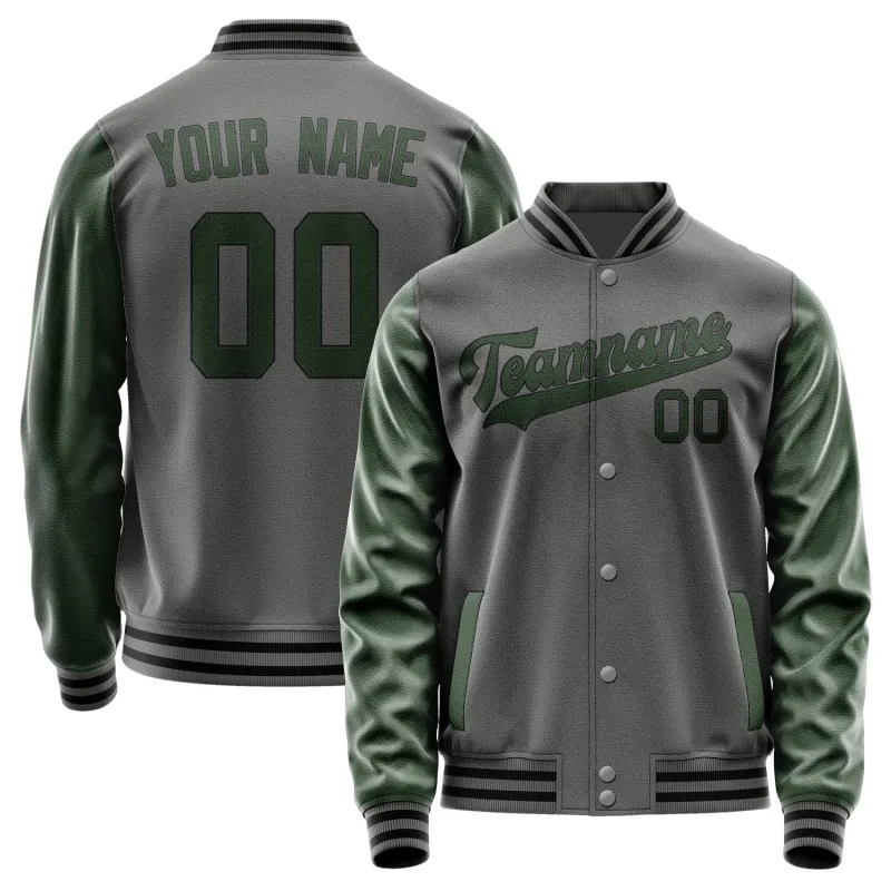 Custom Dark Grey Dark Green Jacket sold by Tailorly