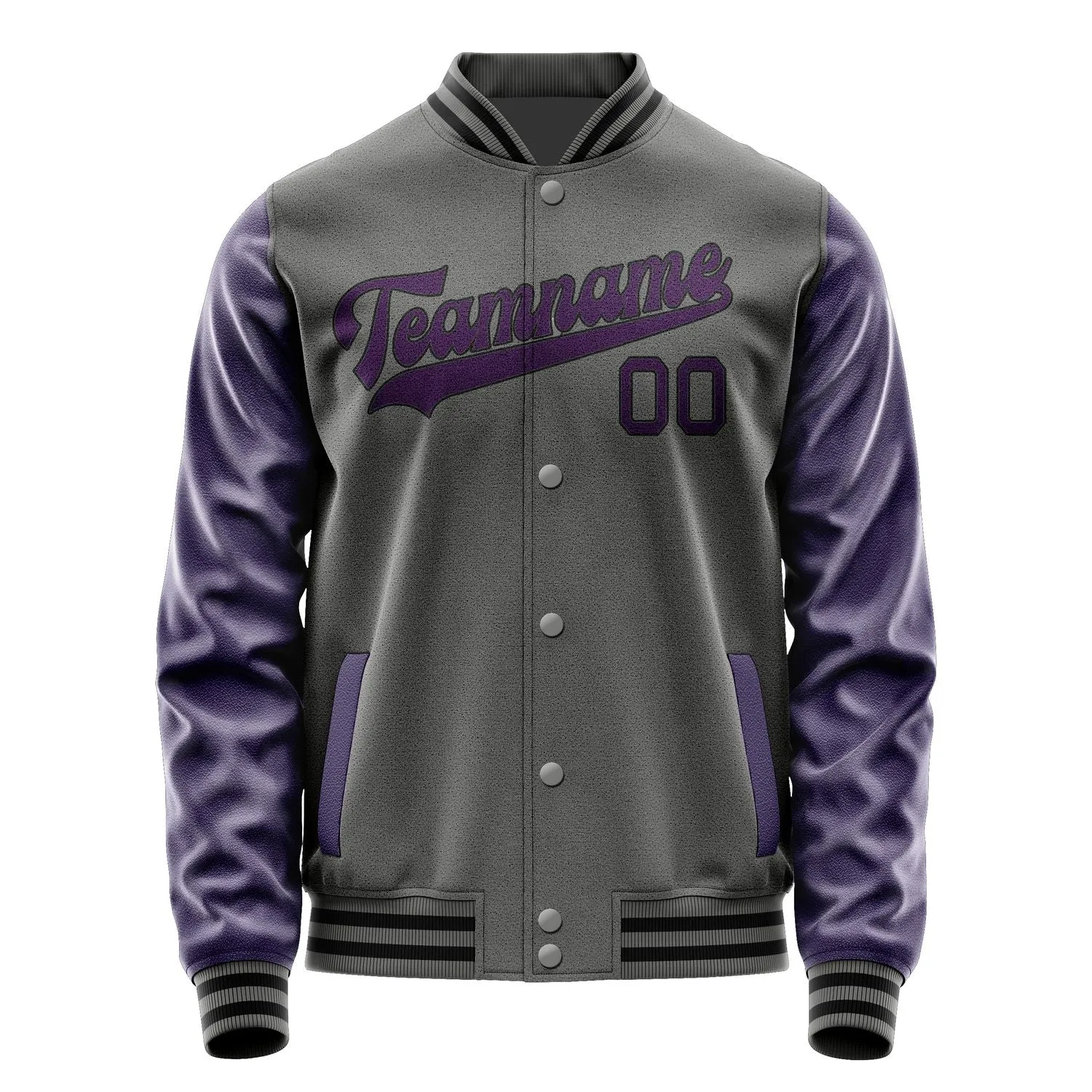 Custom Dark Grey Purple Jacket sold by Tailorly product image thumbnail 4