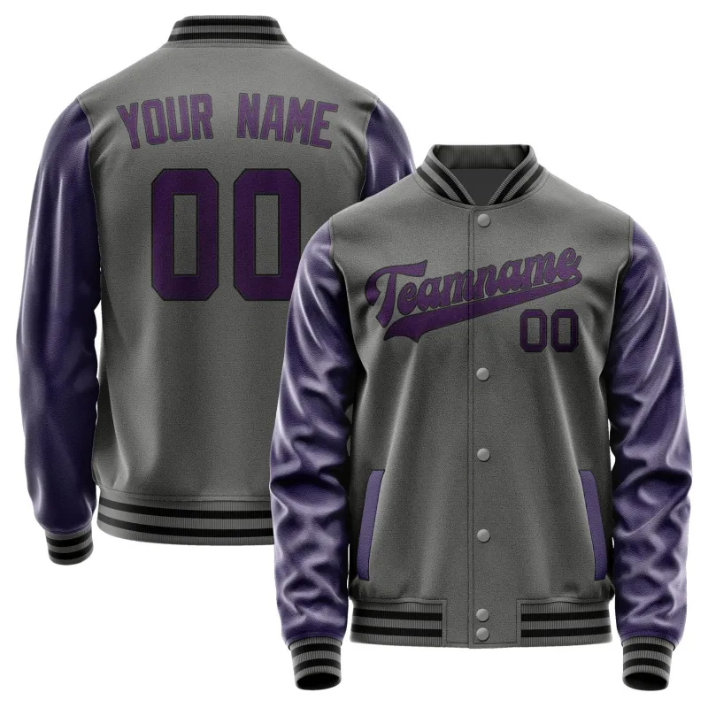 Custom Dark Grey Purple Jacket sold by Tailorly