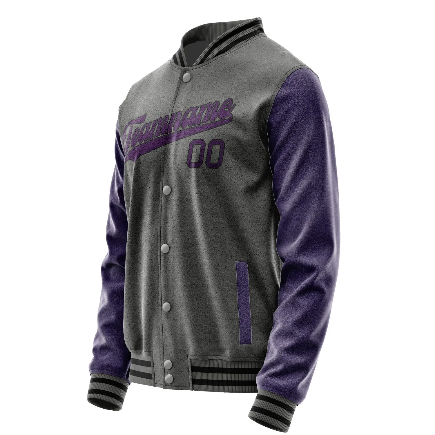 Custom Dark Grey Purple Jacket sold by Tailorly product image thumbnail 2