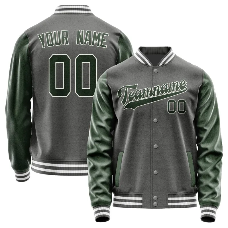 Custom Dark Grey Dark Green Jacket sold by Tailorly
