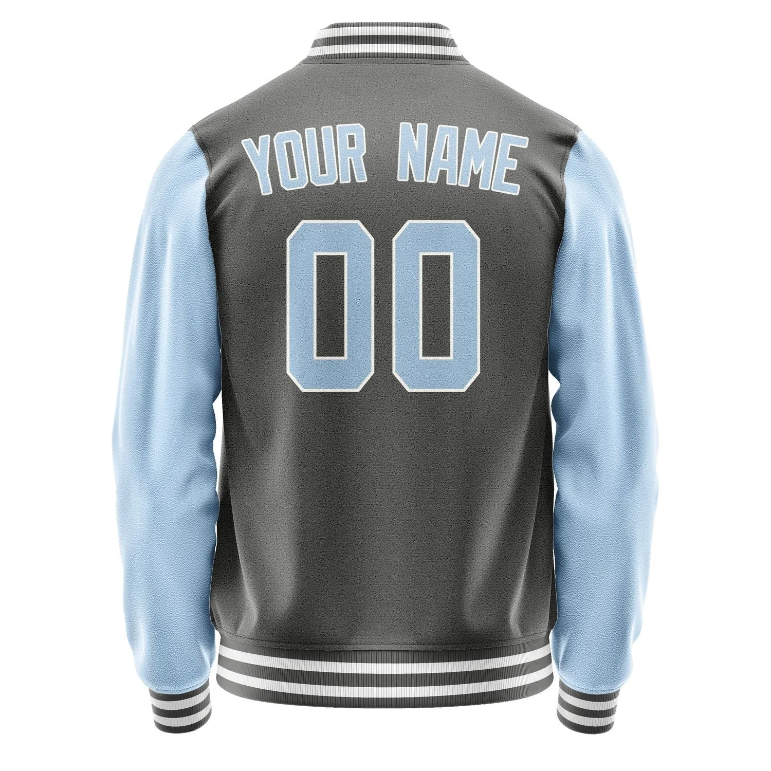 Custom Dark Grey Light Blue Jacket sold by Tailorly product image thumbnail 3