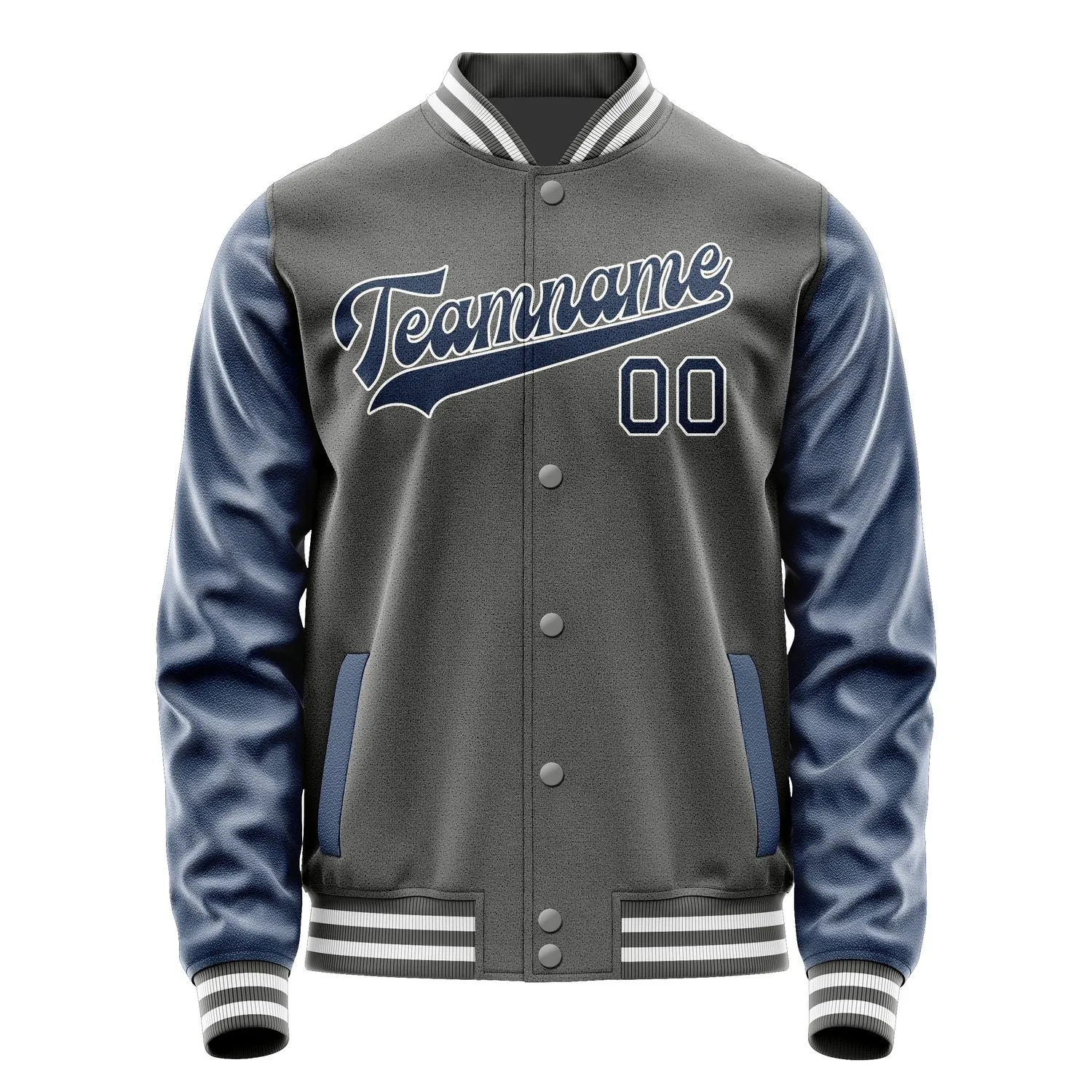 Custom Dark Grey Blue Jacket sold by Tailorly product image thumbnail 4