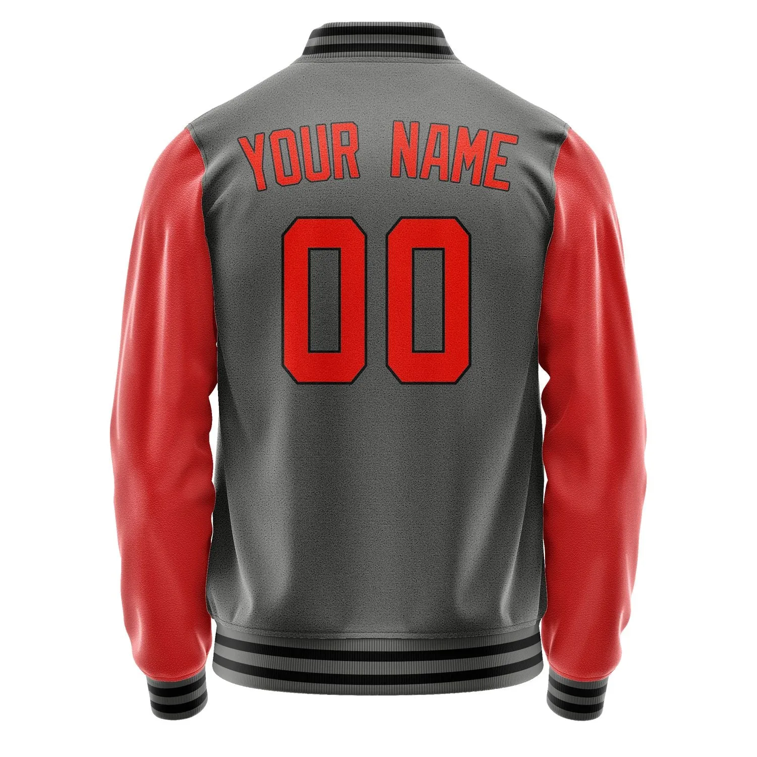 Custom Dark Grey Orange Red Jacket sold by Tailorly product image thumbnail 3