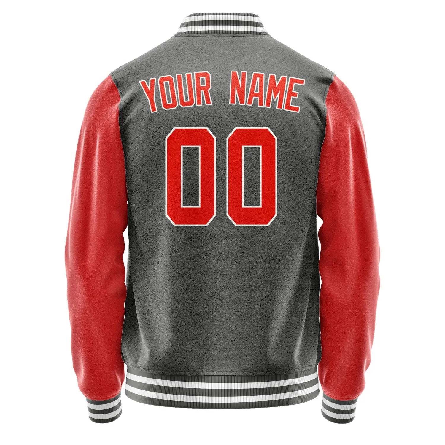 Custom Dark Grey Orange Red Jacket sold by Tailorly product image thumbnail 3