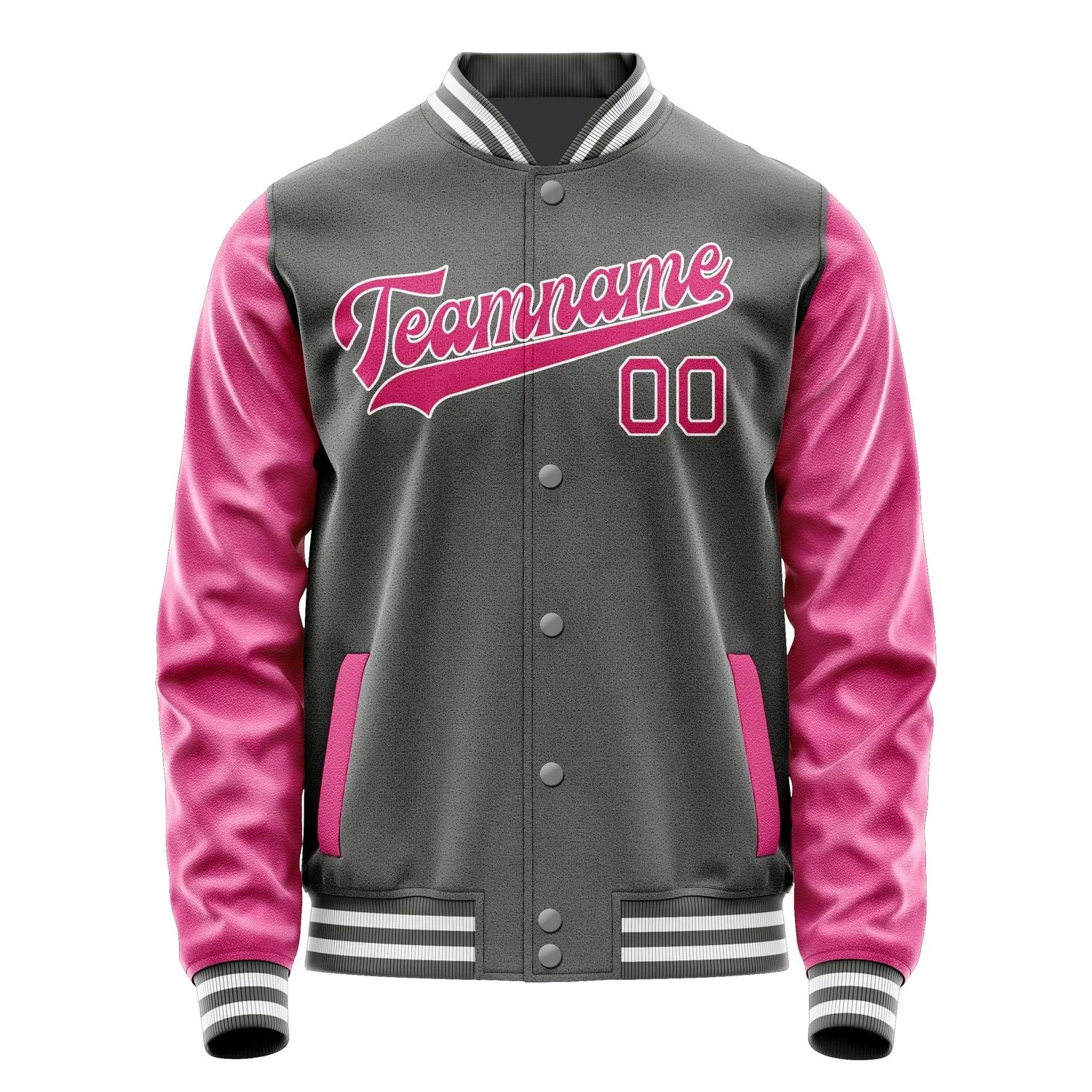 Custom Dark Grey Pink Jacket sold by Tailorly product image thumbnail 4