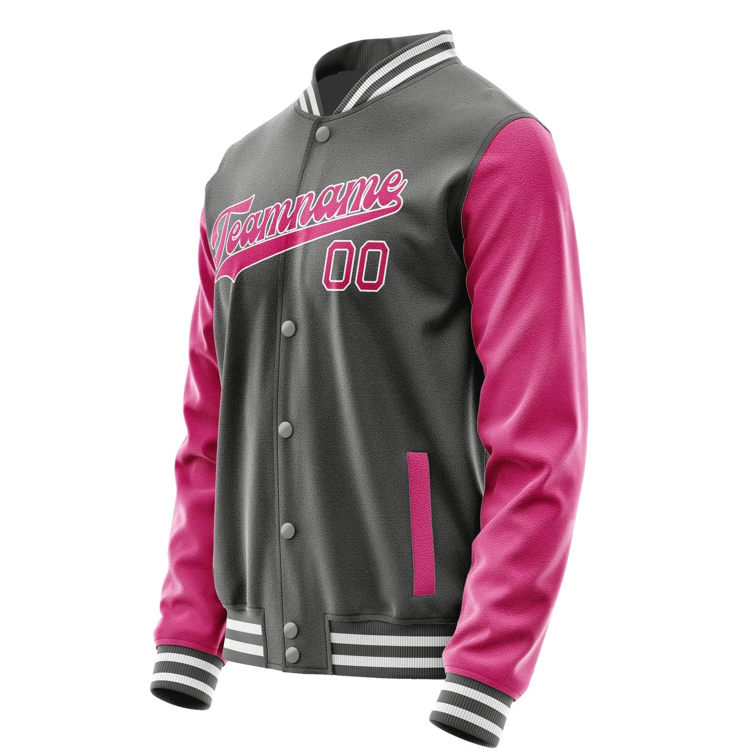 Custom Dark Grey Pink Jacket sold by Tailorly product image thumbnail 2