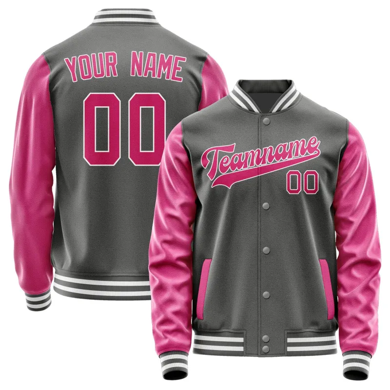 Custom Dark Grey Pink Jacket sold by Tailorly