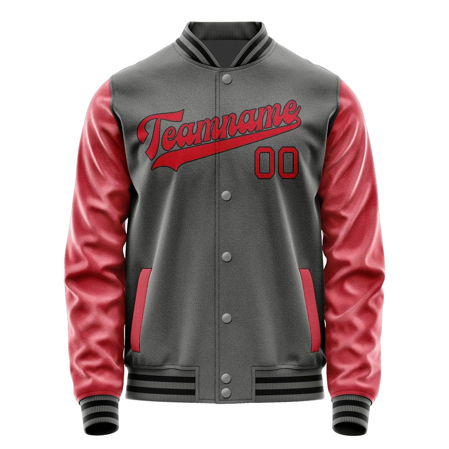Custom Dark Grey Red Jacket sold by Tailorly product image thumbnail 4