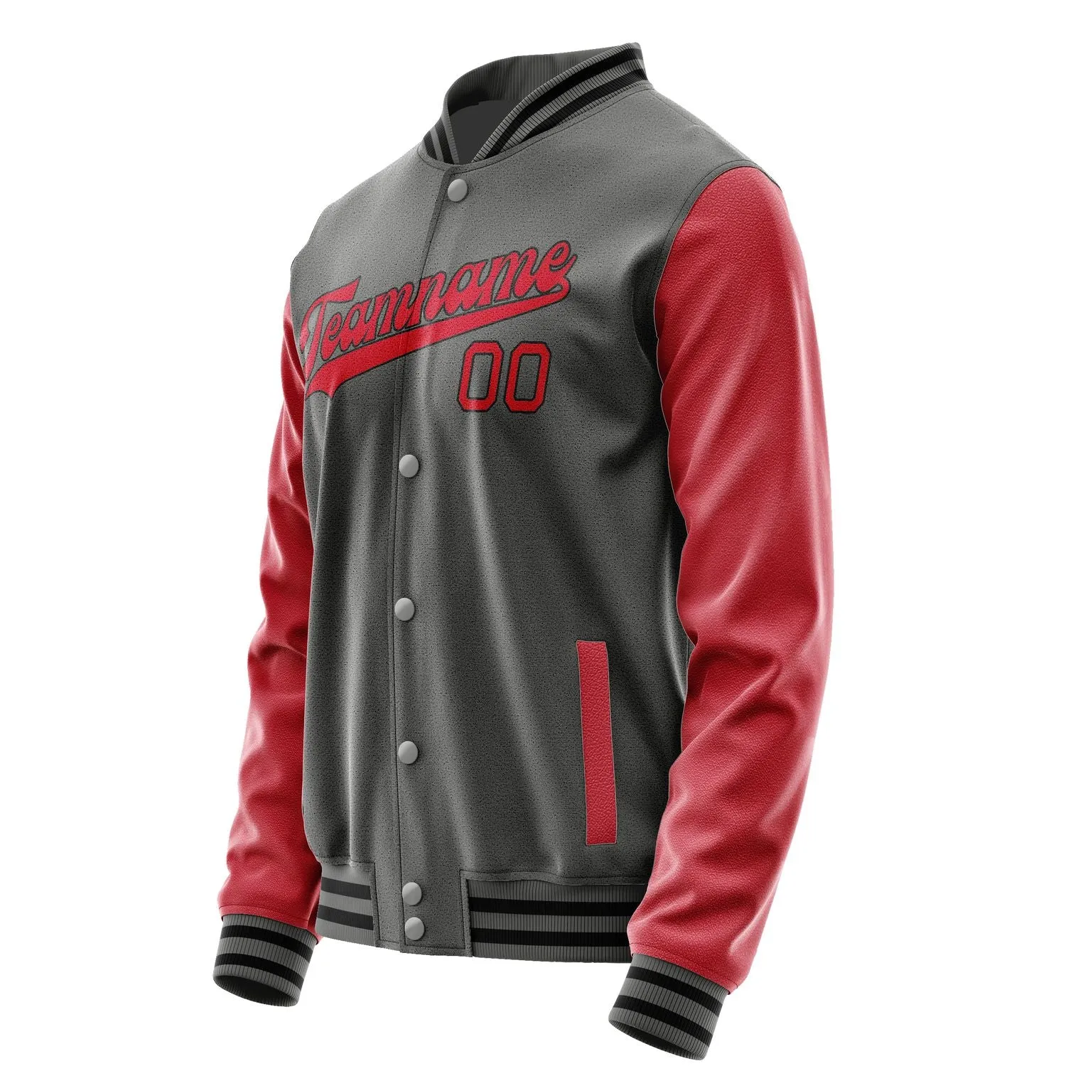 Custom Dark Grey Red Jacket sold by Tailorly product image thumbnail 2