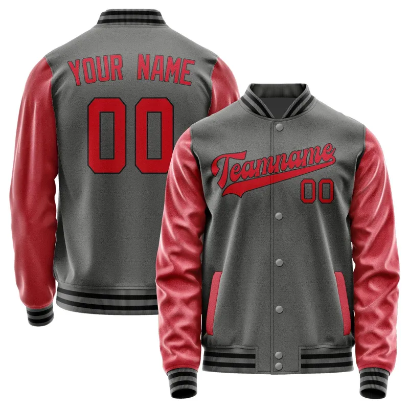 Custom Dark Grey Red Jacket sold by Tailorly