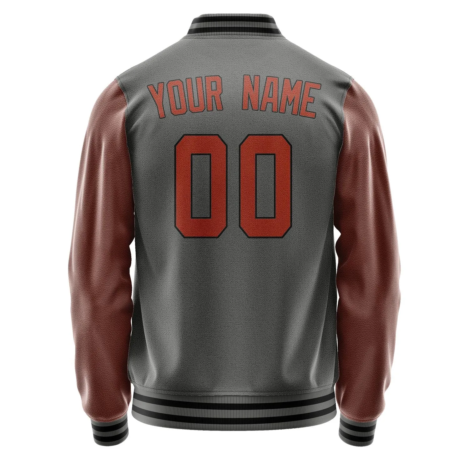 Custom Dark Grey Coral Red Jacket sold by Tailorly product image thumbnail 3