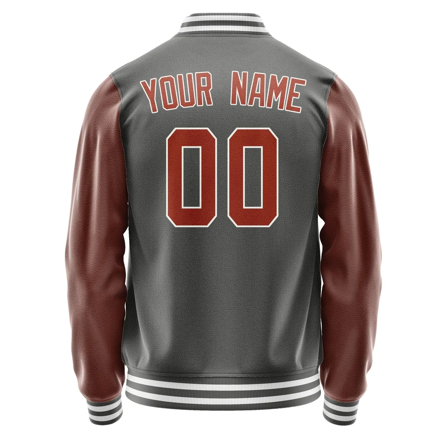 Custom Dark Grey Coral Red Jacket sold by Tailorly product image thumbnail 3