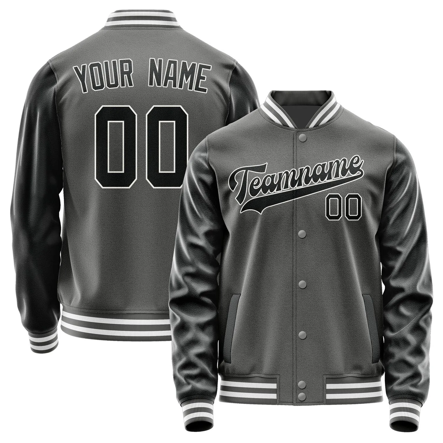 Custom Dark Grey Black Jacket sold by Tailorly