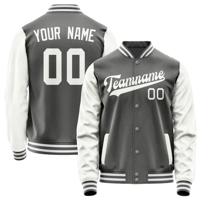 Custom Dark Grey White Jacket sold by Tailorly