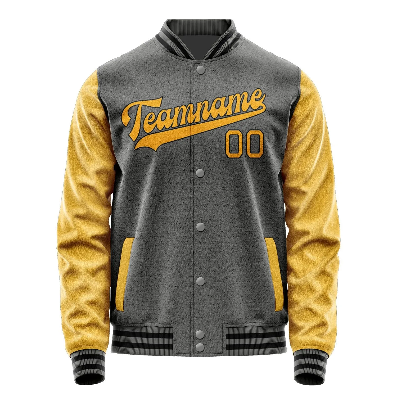 Custom Dark Grey Yellow Jacket sold by Tailorly product image thumbnail 4