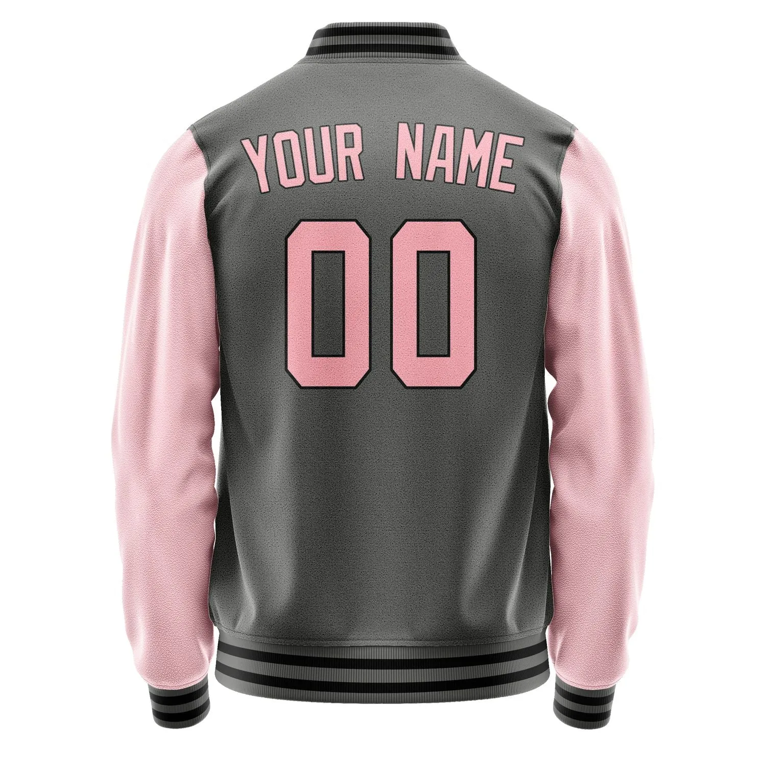 Custom Dark Grey Light Pink Jacket sold by Tailorly product image thumbnail 3