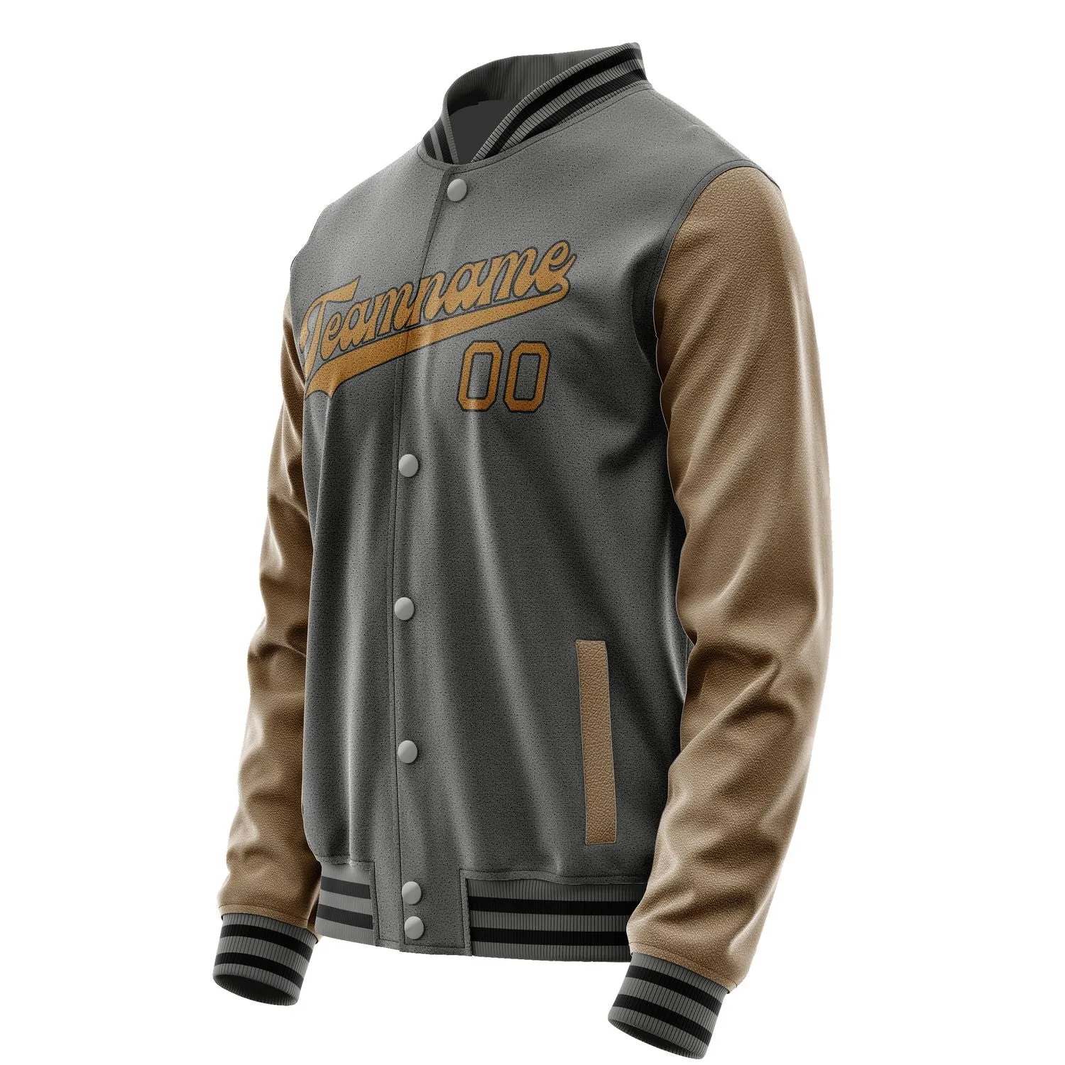 Custom Dark Grey Khaki Jacket sold by Tailorly product image thumbnail 2