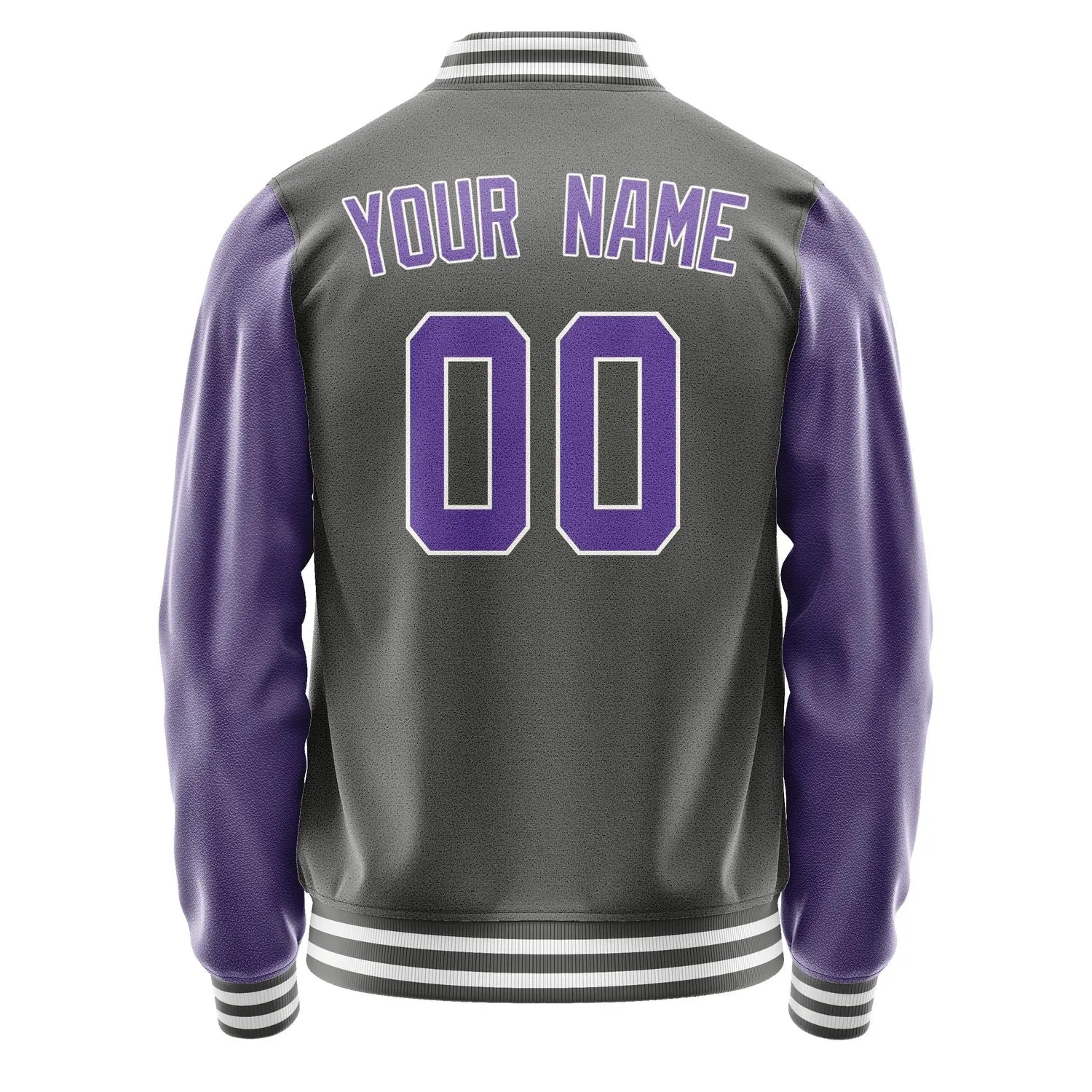 Custom Dark Grey Light Purple Jacket sold by Tailorly product image thumbnail 3