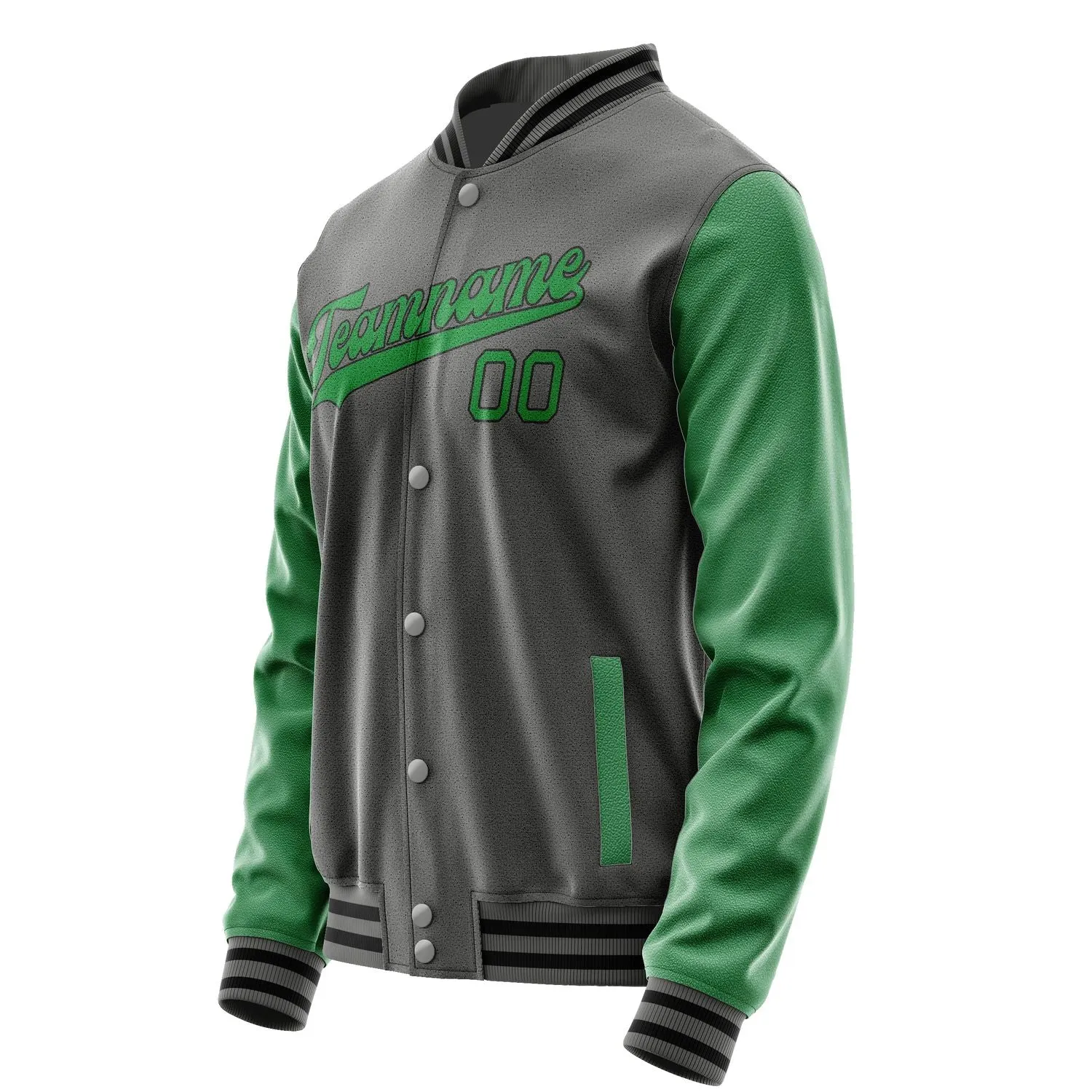 Custom Dark Grey Emerald Green Jacket sold by Tailorly product image thumbnail 2
