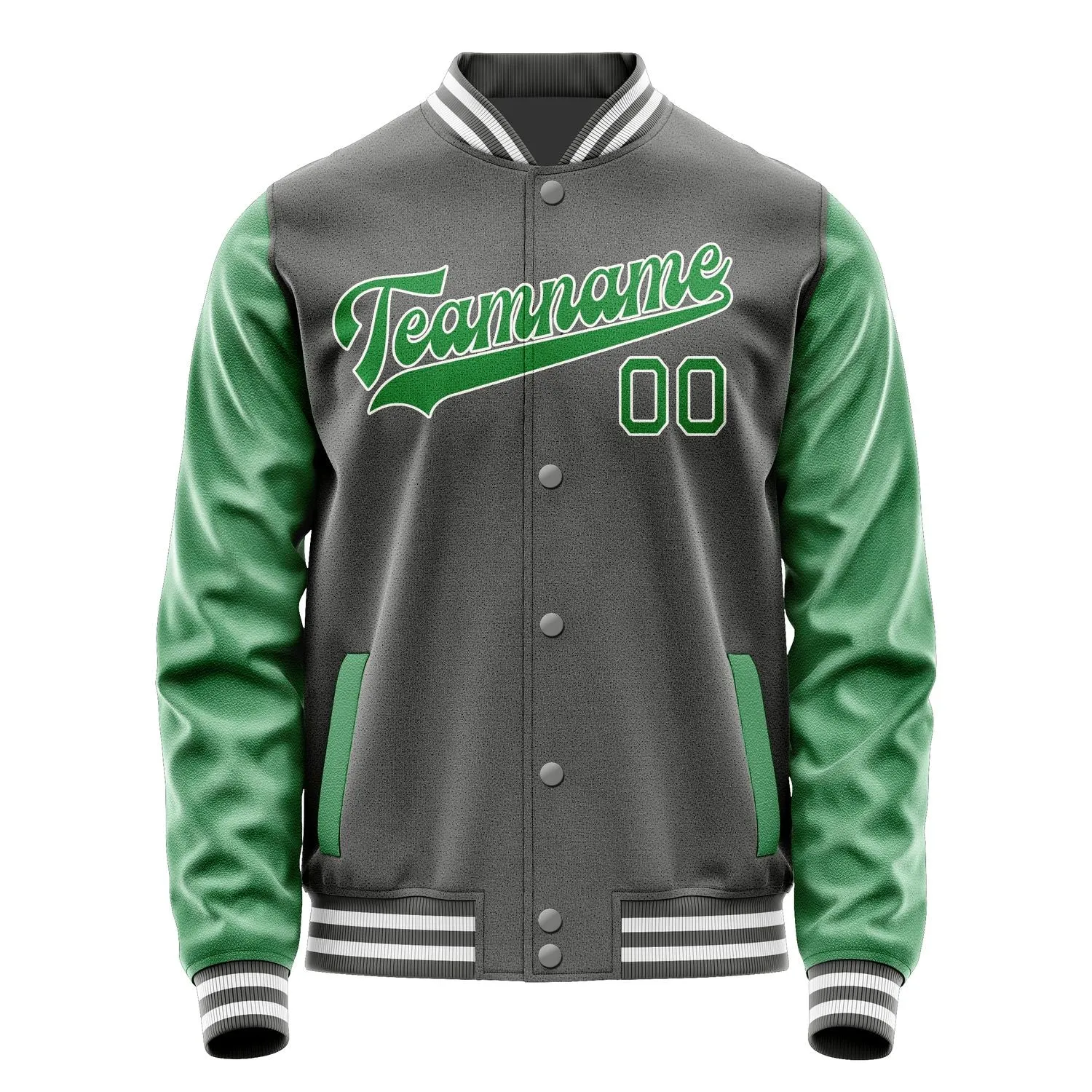 Custom Dark Grey Emerald Green Jacket sold by Tailorly product image thumbnail 4